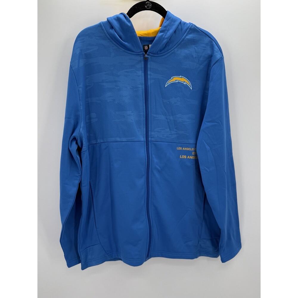 NFL Team Men's Jacket Hooded Angeles Chargers Blue Size XL NWOT